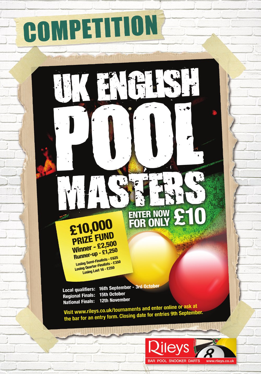 Pool Tournament Poster