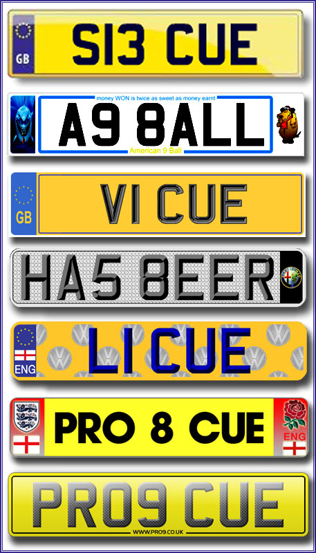 Pair of 2D 3D style GB UK custom reg number plates car registration with border